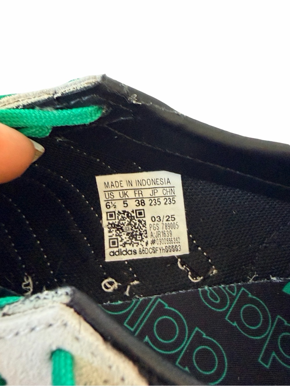 adidas Women's Cow-Print Samba Sneakers in Black, White & Green NEVER WORN - Picture 9 of 10